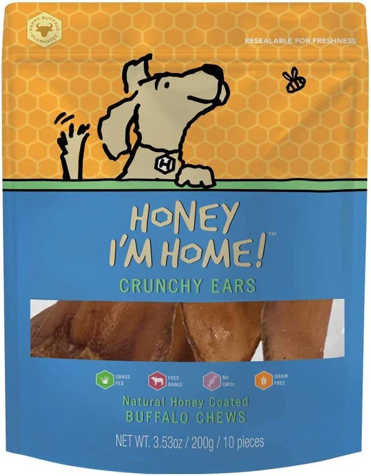 Honey I’m Home Dog Buffalo Ears 4 Pk