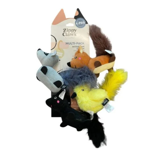 Zippyclaws Catnip Critters Cat Toy Small 4Pk - Image 1