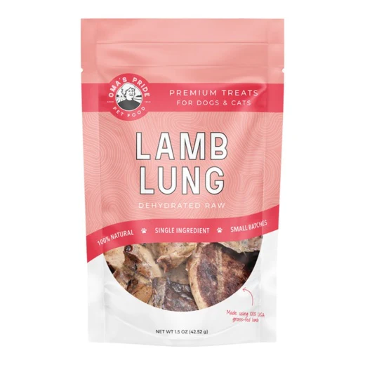 Oma’s Pride Dog Dehydrated Lamb Lung 1.5oz