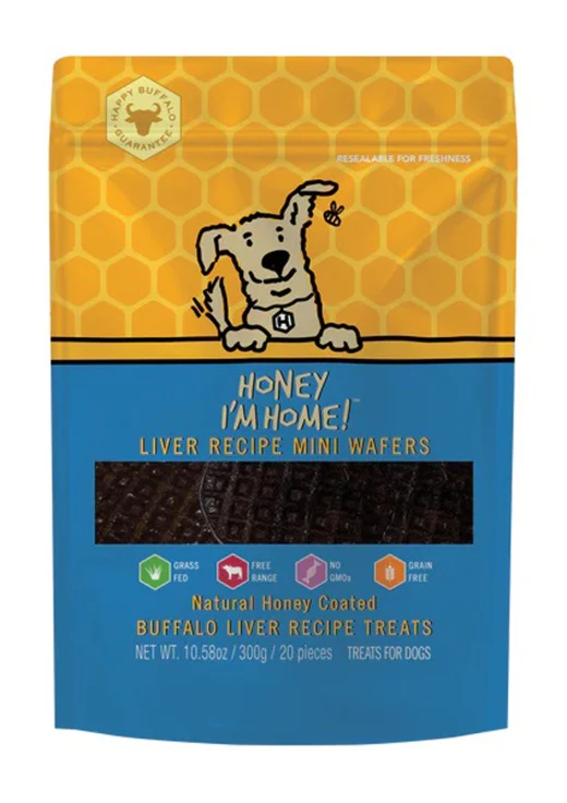 Honey I’m Home Dog Buffalo Liver Wafer Mini 20Pk
