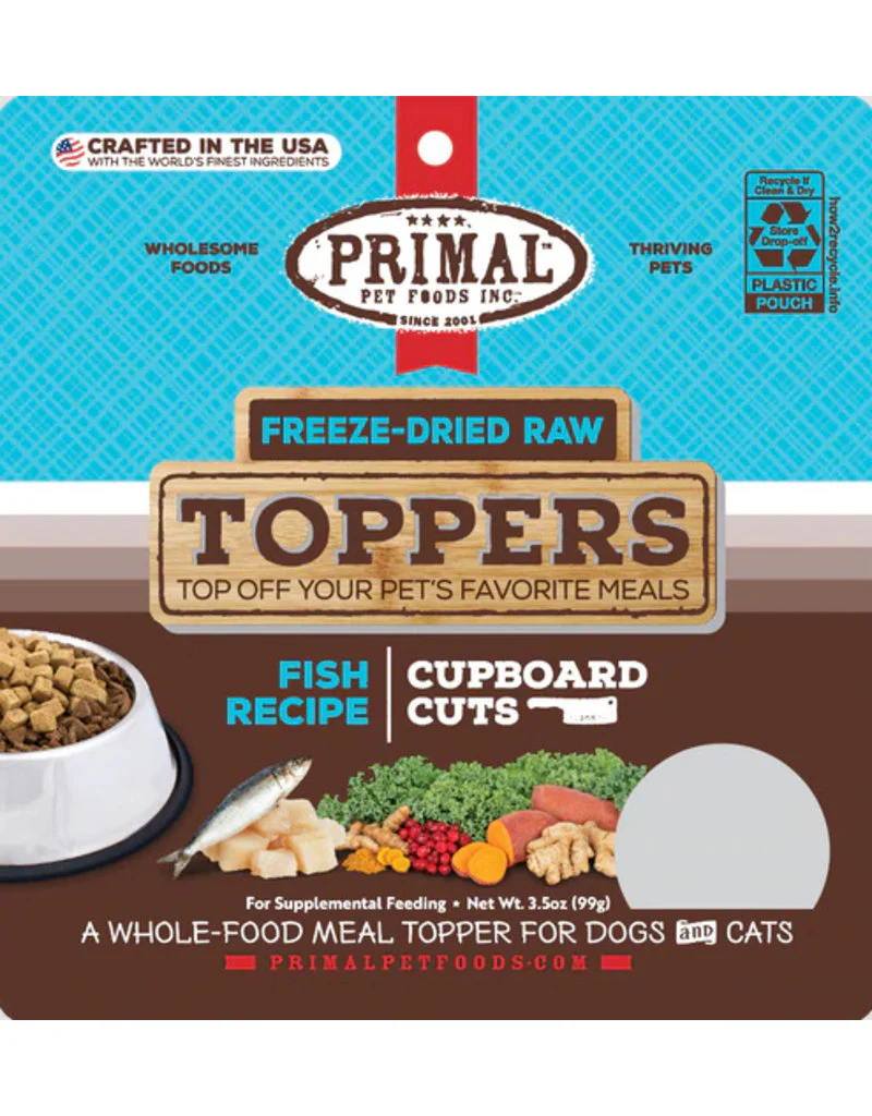 Primal Cupboard Cuts Freeze Dried Raw Dog Food Topper Fish, 18 oz - Dog & Cat Food Topper and Meal Mixer - Image 1
