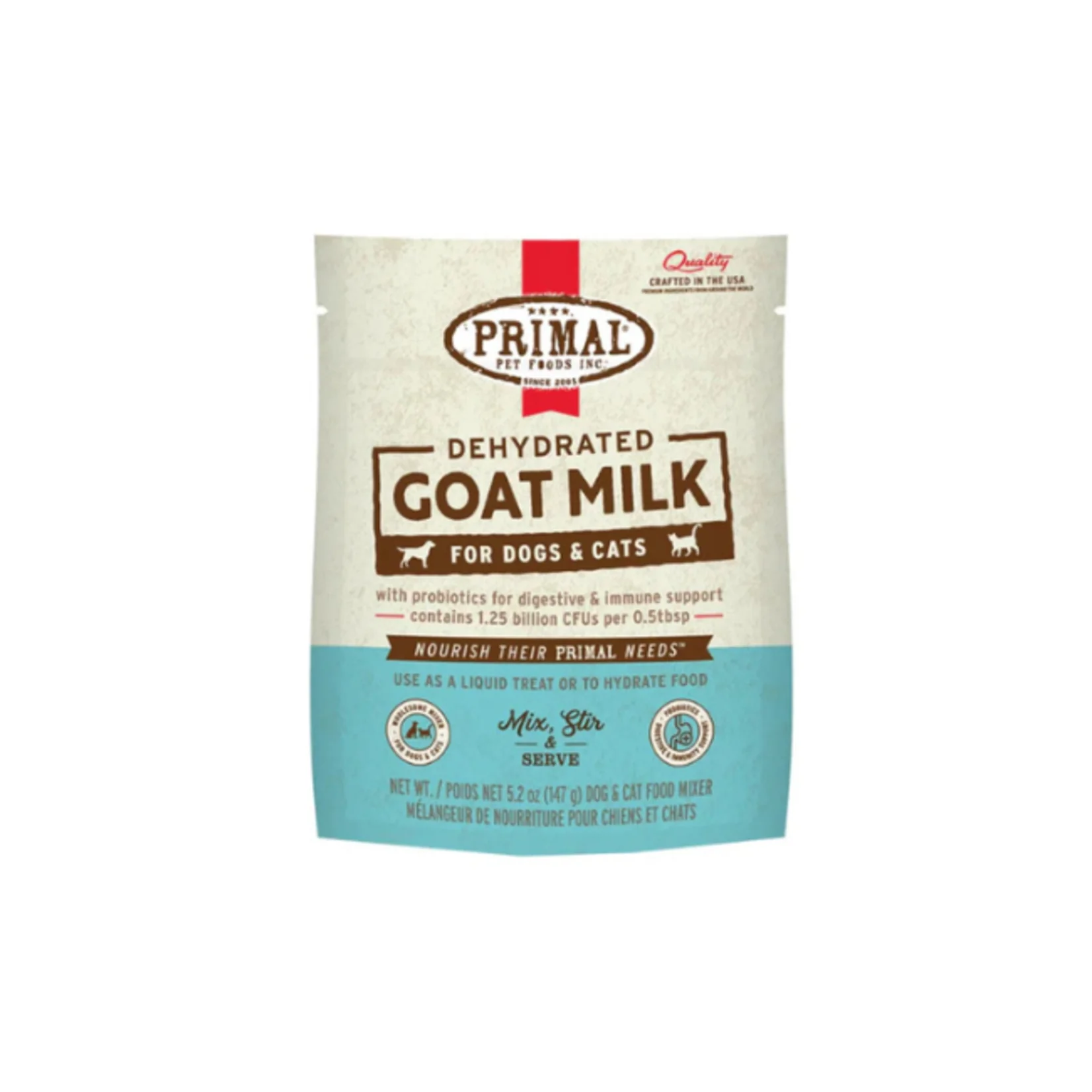 Primal Dehydrated Goat Milk Dog Food Topper 5.2oz - Image 1