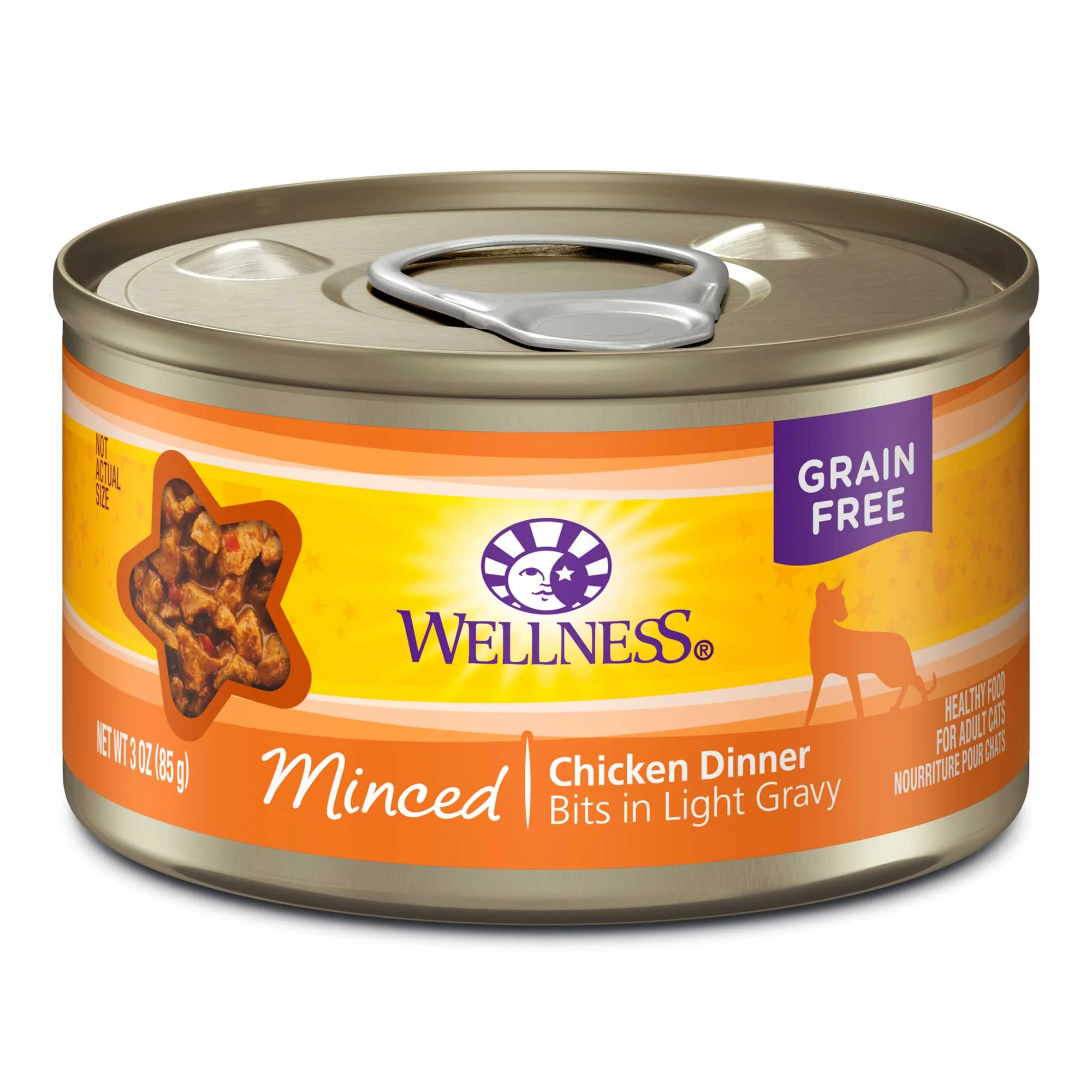 Wellness Complete Health Minced Grain Free Canned Cat Food Chicken Dinner 3ozs - Image 1