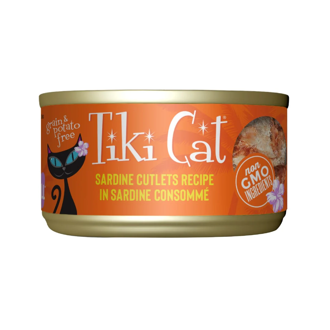 Tiki Cat Grill Wet Cat Food Sardine Cutlets 2.8oz Can - Image 1
