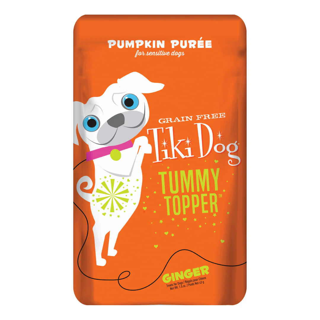 Tiki Dog Tummy Topper Pumpkin Puree Dog Food Pouch, 1.5oz - Image 1