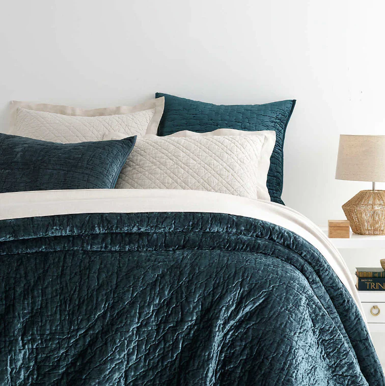 Loui Juniper Matte Velvet Quilt