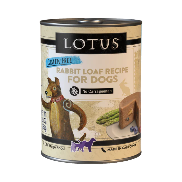 Lotus Loaf Rabbit Recipe Wet Dog Food 12.5oz - Image 1