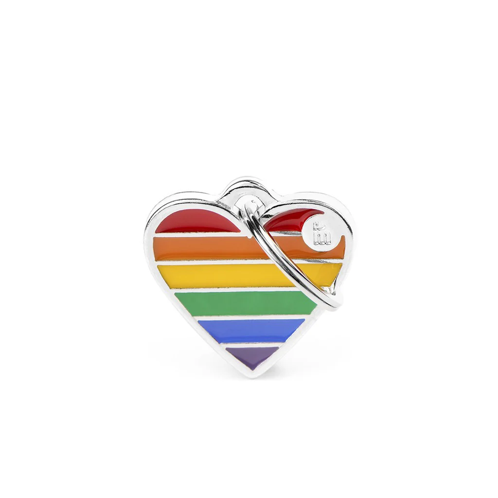 My Family ID Rainbow Small Heart ID Tag - Image 1