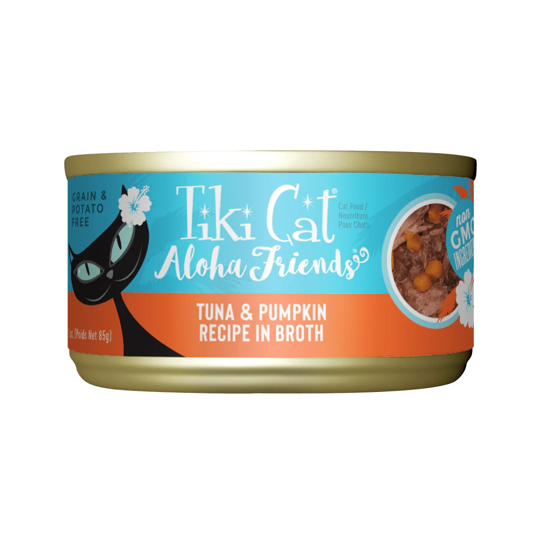 Tiki Cat Aloha Friends Wet Cat Food Tuna & Pumpkin 3oz Can - Image 1