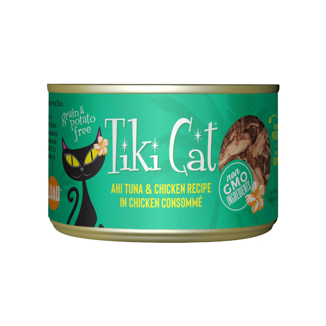 Tiki Cat Luau Wet Cat Food, Ahi Tuna & Chicken, 6oz Can - Image 1