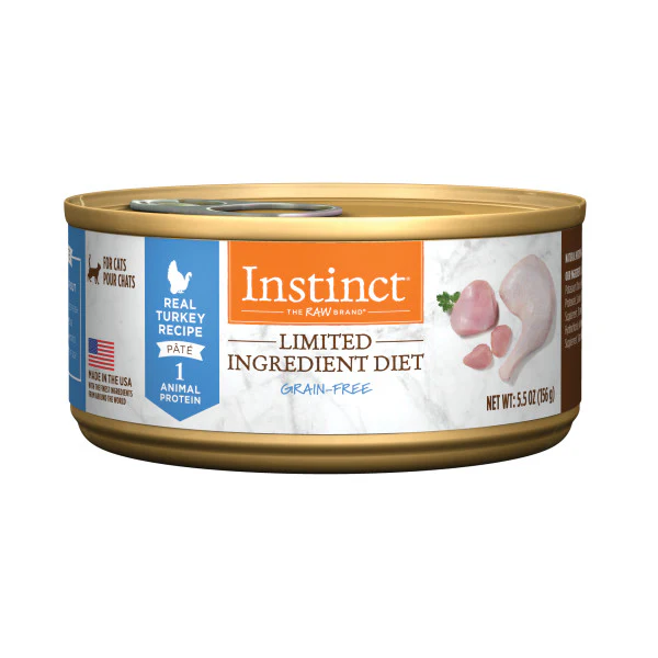 Instinct Limited Ingredient Diet Grain-Free Pate Real Turkey Recipe Canned Cat Food 5.5oz Can - Image 1