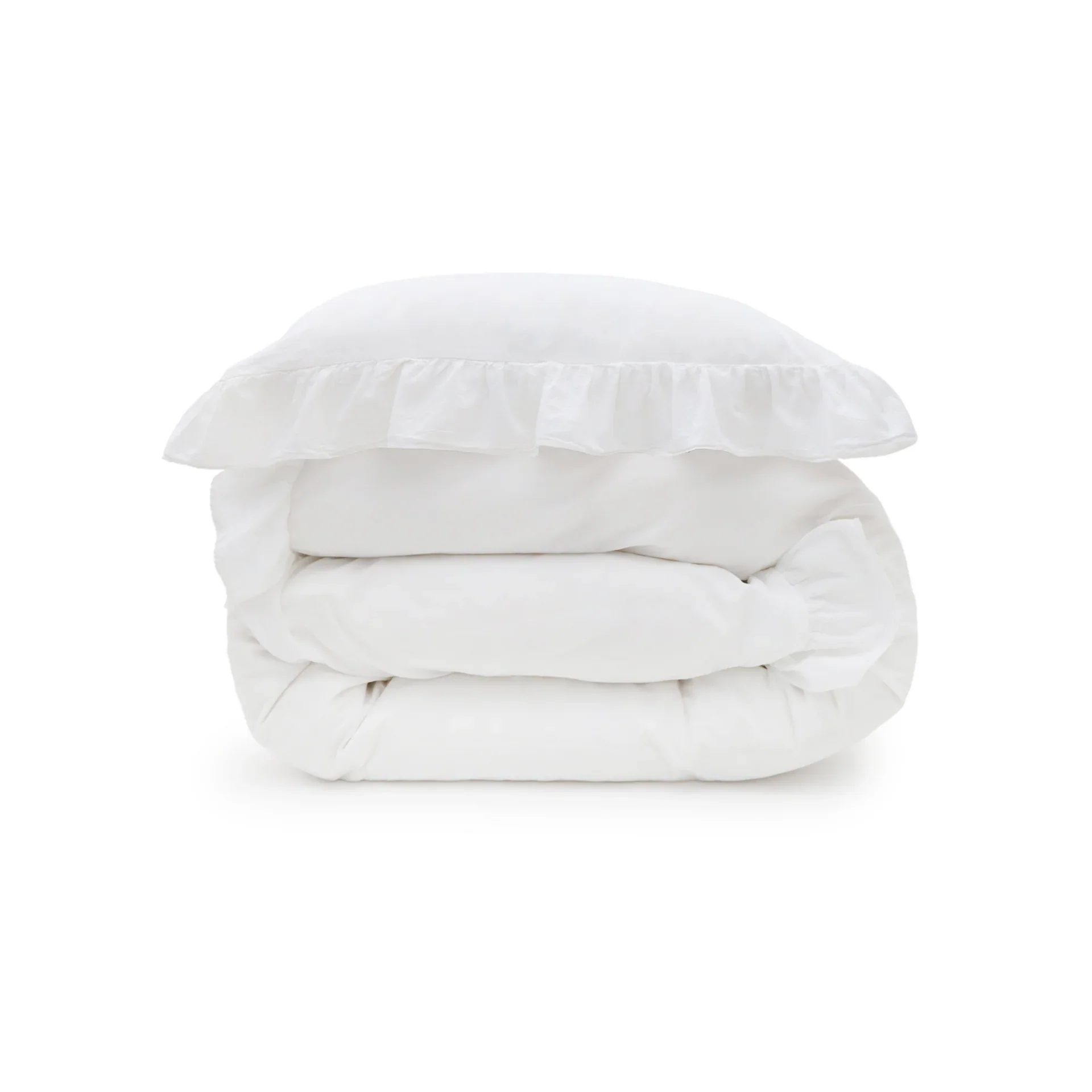 Dahlia Queen Ruffle Duvet Set, White - Image 3
