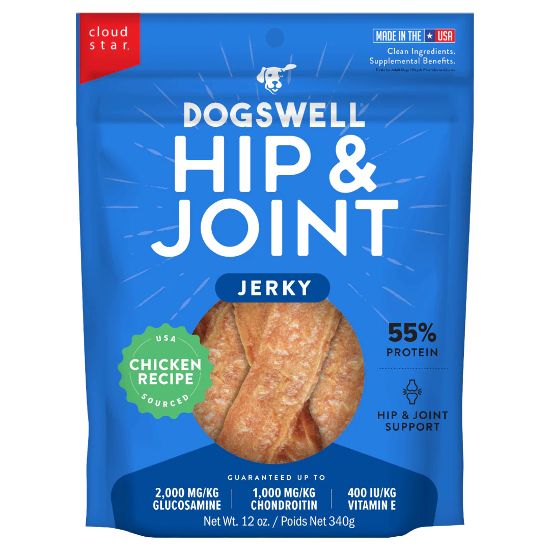 Dogswell Hip & Joint Jerky Dog Treats, Chicken, 12 oz. Pouch - Image 1