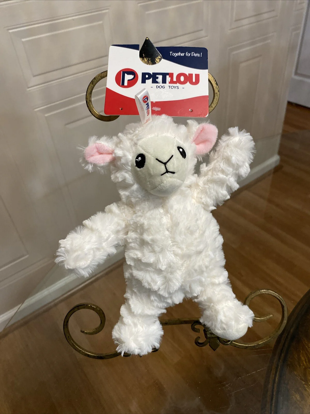 Petlou 9in Lamb Dog Toy With Squeak - Image 1