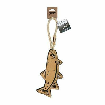 Tall Tails Natural Leather Trout Tug Toy 16 Inches - Image 1
