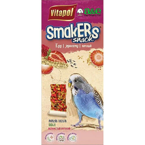 A&E Cage Vitapol Smackers Treat Sticks for Parakeet in Strawberry Flavor - Image 1