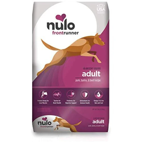 Nulo Frontrunner Pork, Barley, & Beef Dry Dog Food, 11 lb - Image 1