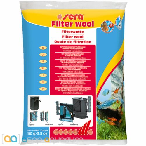 Sera Filter Wool 3x100 Grams For Mechanical Prefiltration Of Fine Dirt Particles - Image 1