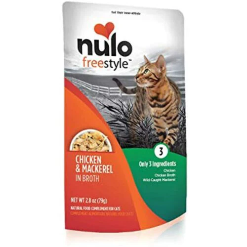 Nulo FreeStyle Chicken & Mackerel in Broth Wet Cat Food, 2.8 oz-24 ct - Image 1