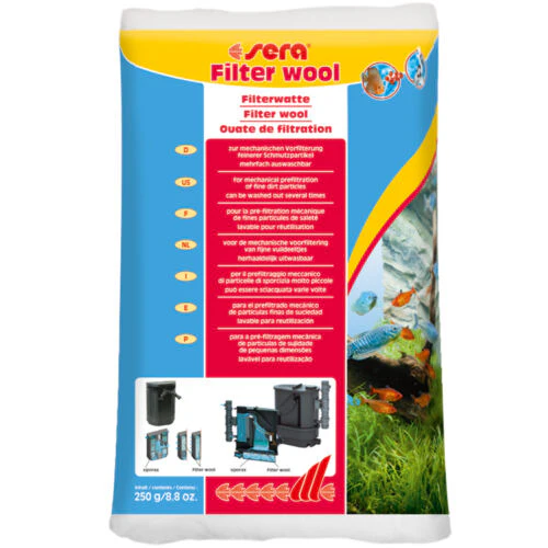 Sera Filter Wool 250 G, 8.8 Oz. Aquarium Accessories - Image 1
