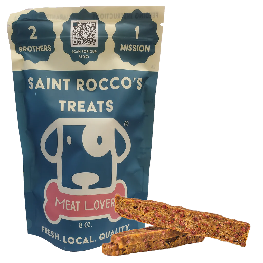 Saint Rocco’s Meat Lover Recipe Jerky Dog Treats 3oz - Image 1