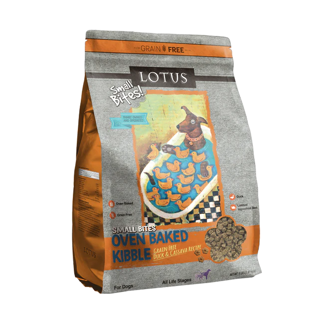 Lotus Small Bites Duck Recipe Dry Dog Food 4lb - Image 1
