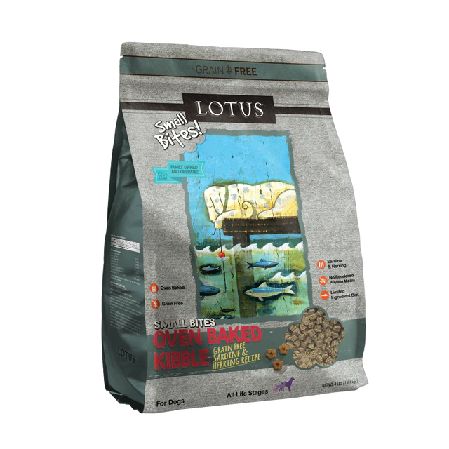 Lotus Small Bites Sardine Recipe Dry Dog Food 4lb - Image 1