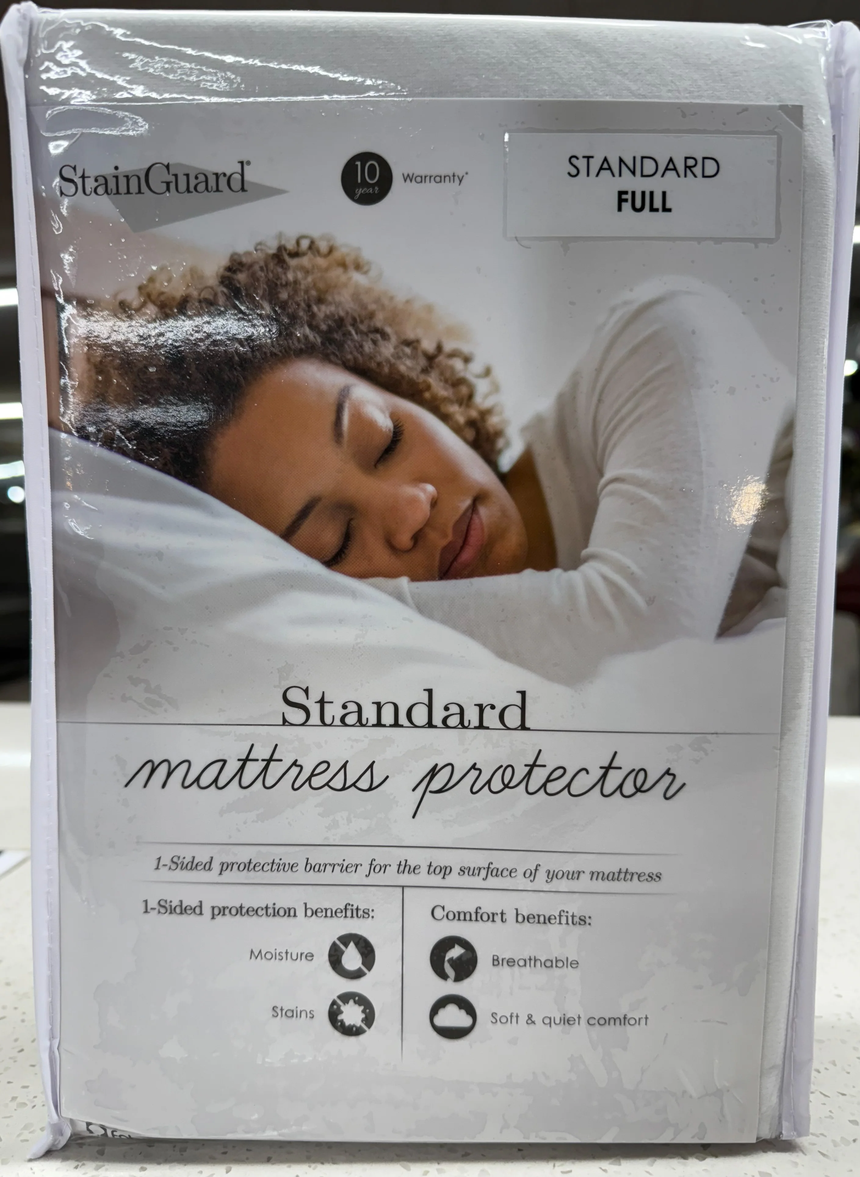 SGS46 PURECARE STAINGUARD STANDARD TRICOT MATTRESS PROTECTOR - FULL - Image 1