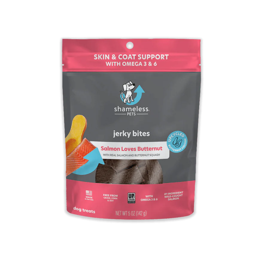 Shameless Pets Salmon Loves Butternut Jerky Bites, 5 oz - Image 1