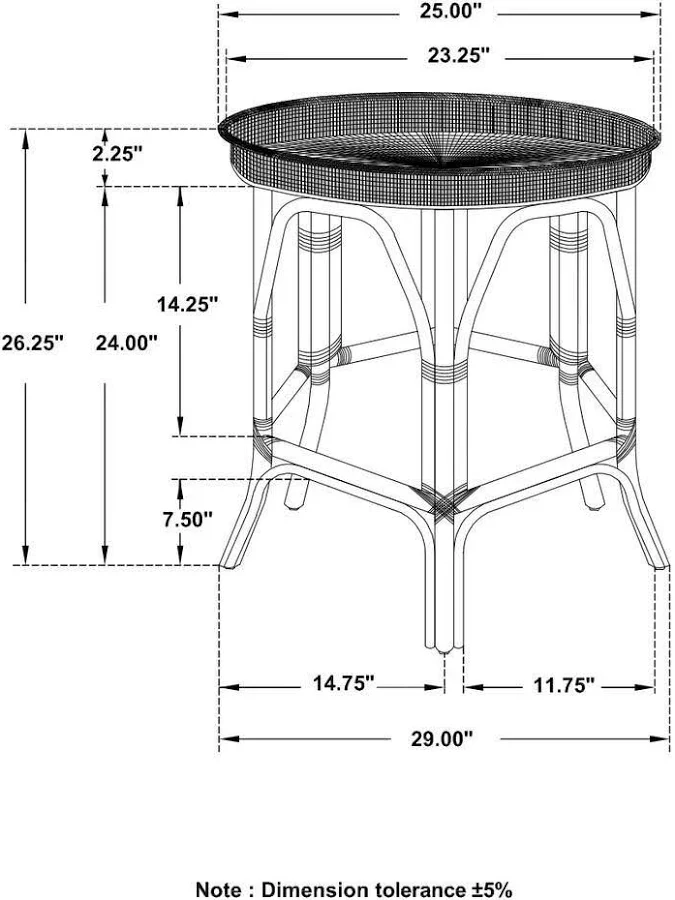 936069-Coaster Accent Table, Black - Image 2