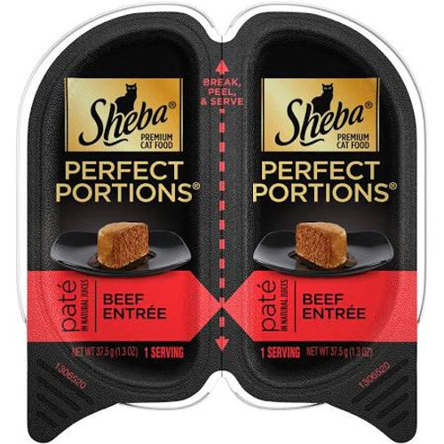 Sheba Perfect Portions Pate Wet Cat Food Beef 2.6oz - Image 1