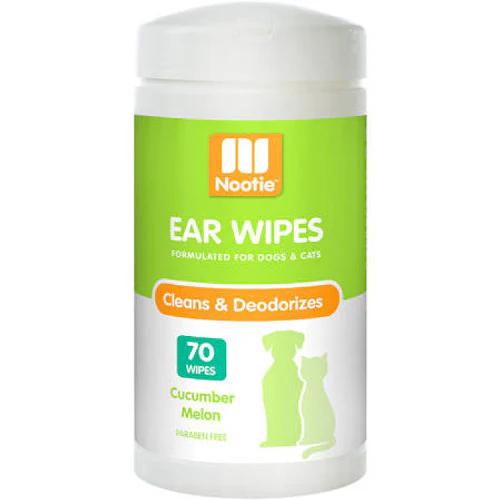 Nootie Waterless Dog Ear Wipes Cucumber Melon 70ct - Image 1