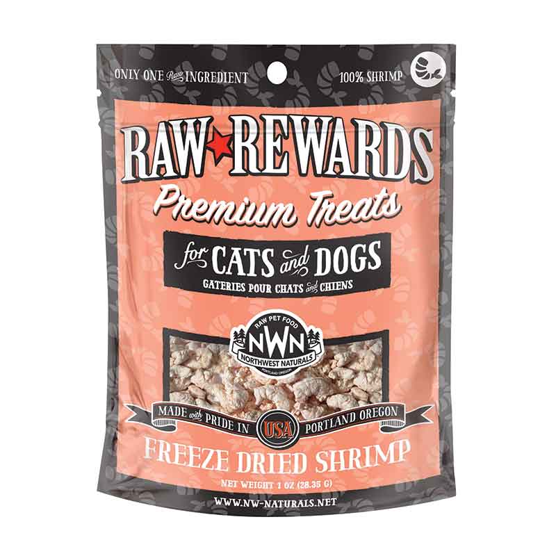 Northwest Naturals Raw Rewards Freeze-Dried Shrimp 1 Ounce - Image 1
