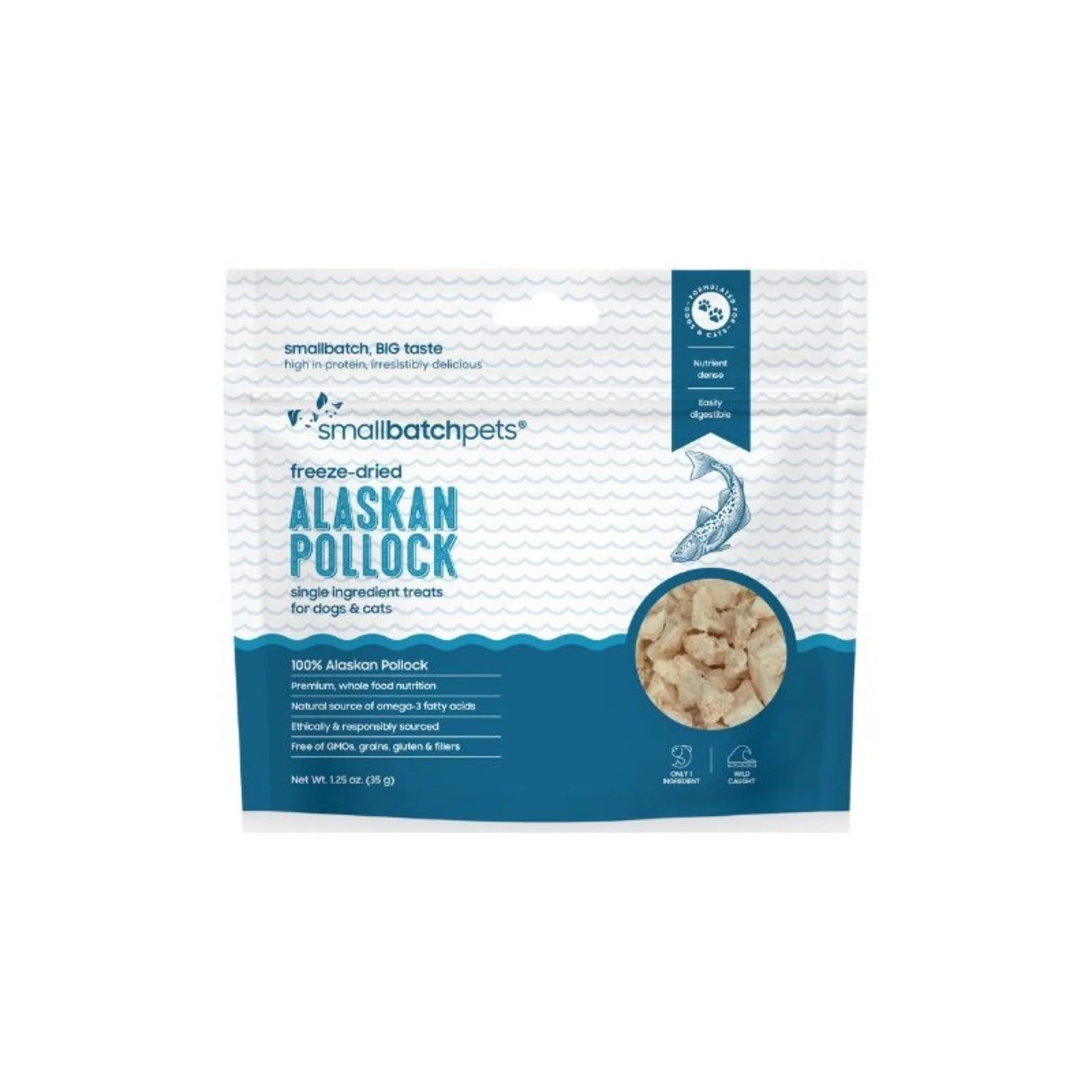 Smallbatch Freeze Dried Alaskan Pollock Dog Treats 1.25oz - Image 1