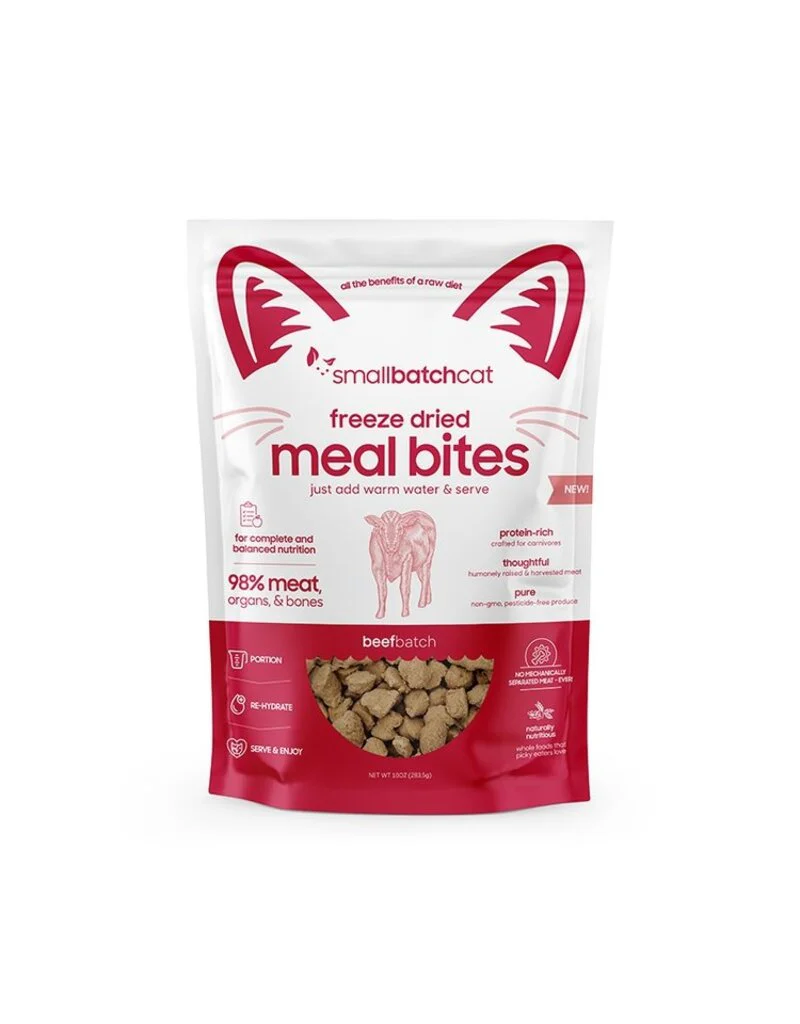 Small Batch Cat Freeze Dried Beef Meal Bites 10oz - Image 1