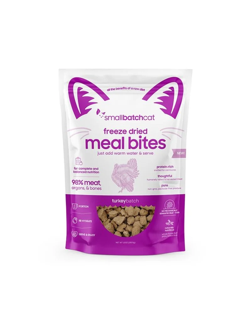 Small Batch Cat Freeze Dried Turkey Meal Bites 10oz - Image 1