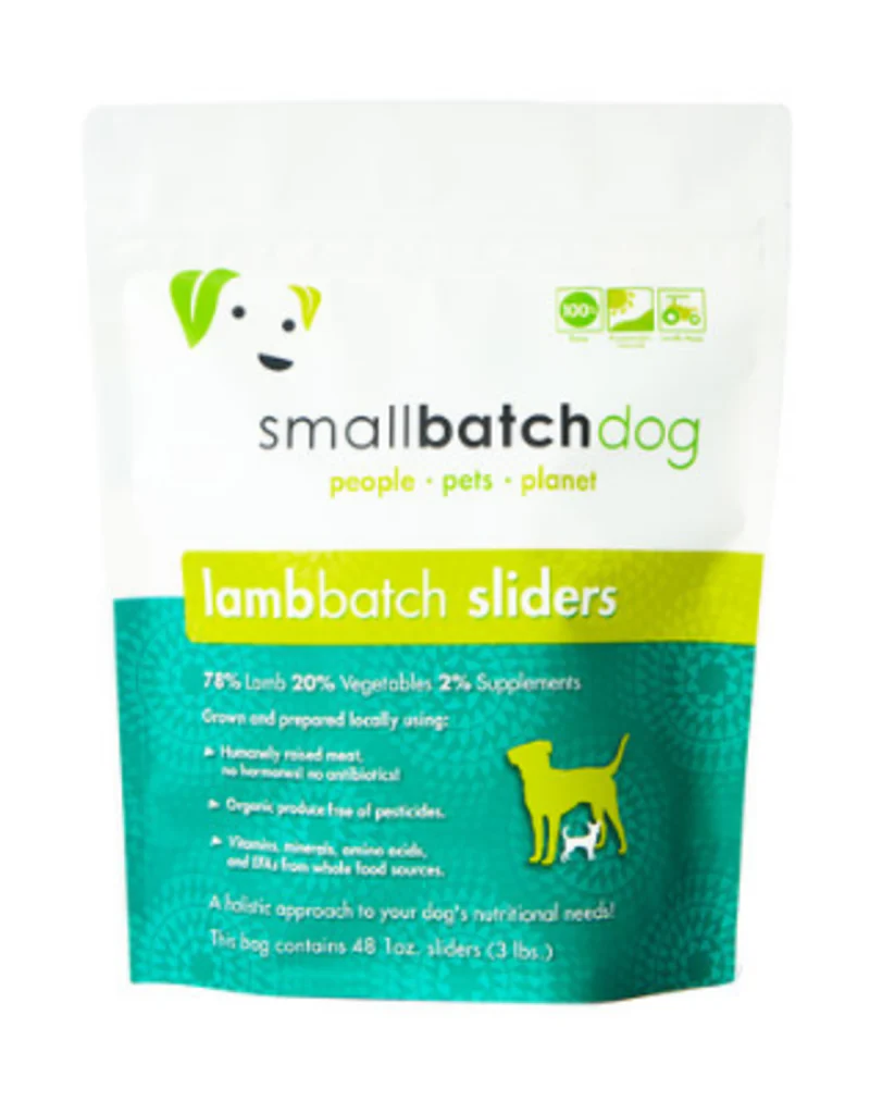 Small Batch Frozen Dog Food 1oz Sliders Lamb 3lb - Image 1