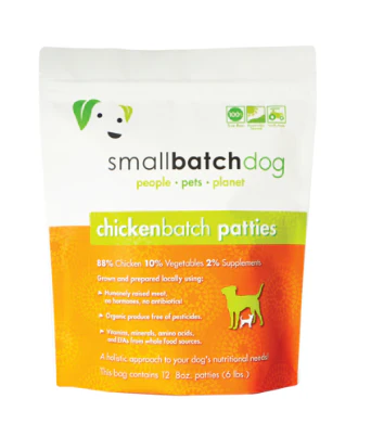 Small Batch Frozen Dog Food 6lb Patties Chicken - Image 1