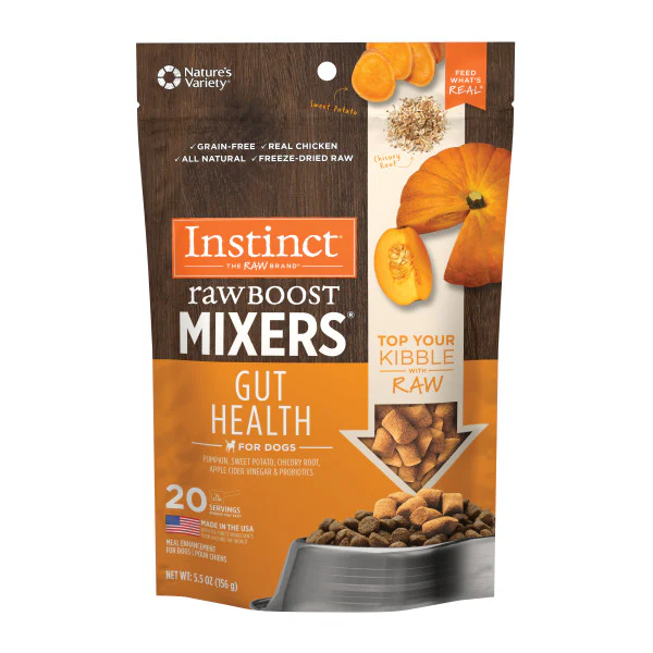 Instinct Freeze-Dried Raw Boost Mixers Grain-Free Gut Health Recipe Dog Food Topper 5.5oz Bag - Image 1