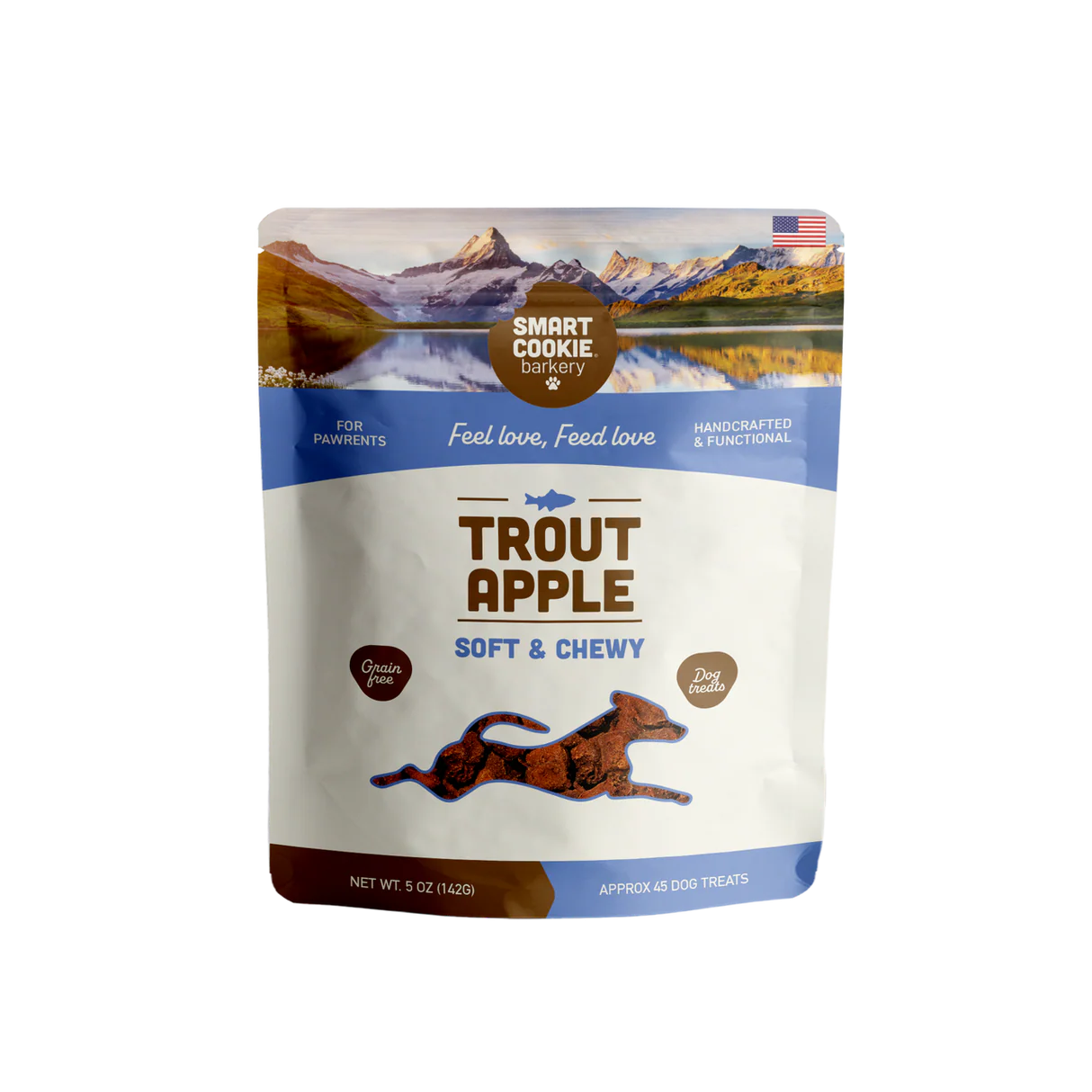 Smart Cookie Barkery Regional Bites Rocky Mountain Trout & Apple Treats For Dogs, 5oz