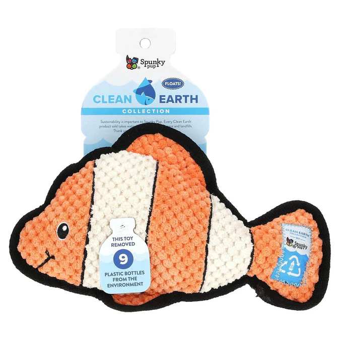 Spunky Pup, Clean Earth Plush, Clownfish - Image 1