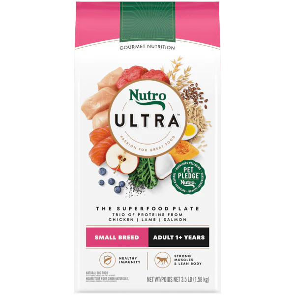 Nutro Ultra Dry Dog Food Small Breed Adult Formula 3.5lb bag - Image 1