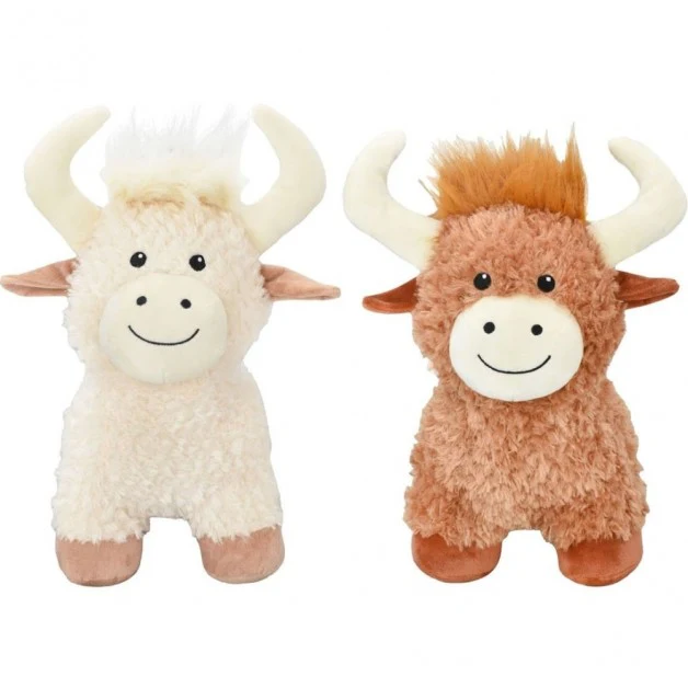 Multipet Plush Dog Toy Standing Highland Cow 15in Assorted - Image 1