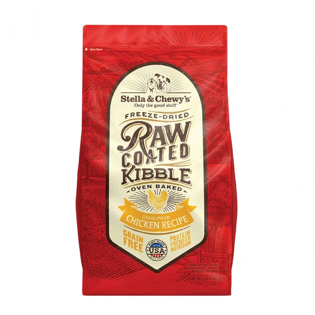 Stella & Chewy’s Raw Coated Kibble Grain-Free Cage-Free Chicken Recipe Dog Food, 10 Lb