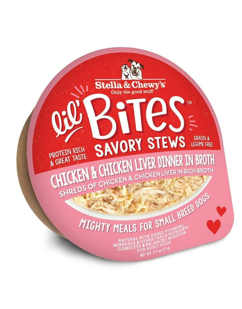 Stella & Chewys Dog Lil Bites Stew Chicken & Liver in Broth 2.7oz - Image 1