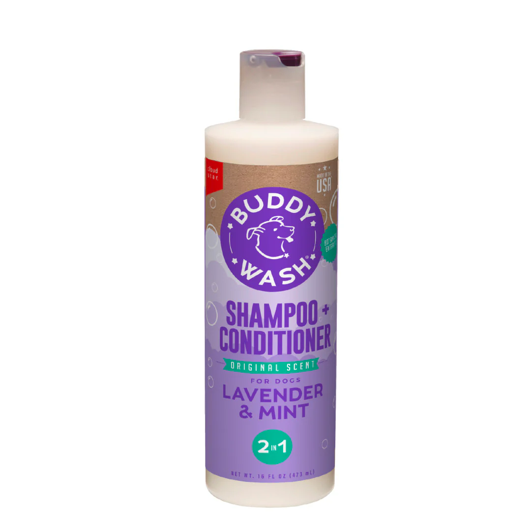 Cloud Star Buddy Grooming Wash 2 in 1 Dog Shampoo, Lavender & Mint, 16 oz. Bottle - Image 1