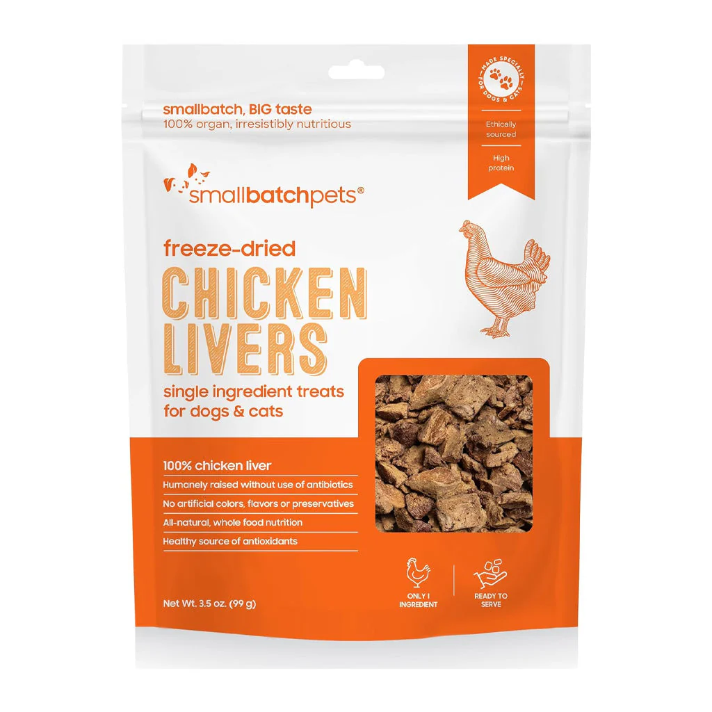 Smallbatch Freeze Dried Dog Treat 3.5oz Chicken Liver - Image 1