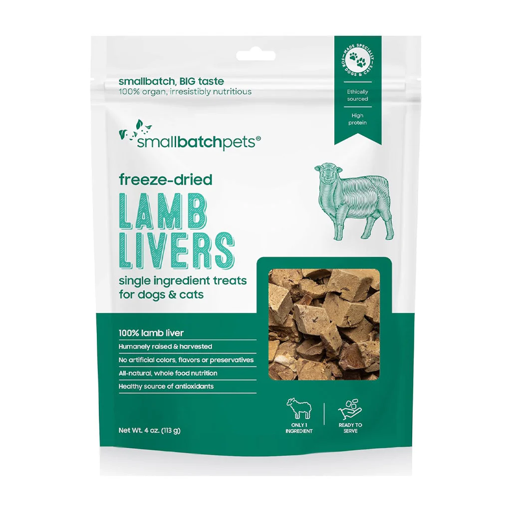 Smallbatch Freeze Dried Dog Treat 3.5oz Lamb Liver - Image 1