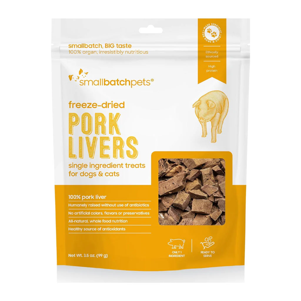 Smallbatch Freeze Dried Dog Treat 3.5oz Pork Liver - Image 1
