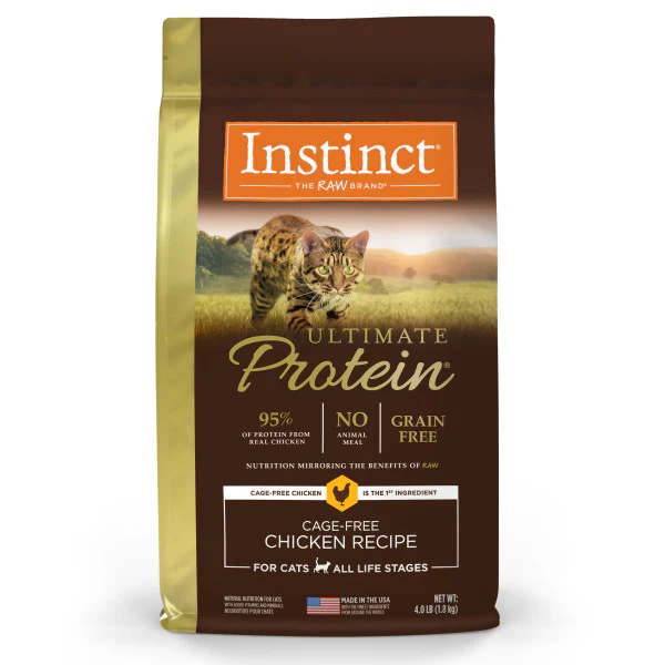 Instinct Ultimate Protein Grain-Free Cage-Free Chicken Recipe Dry Cat Food 4lb Bag - Image 1